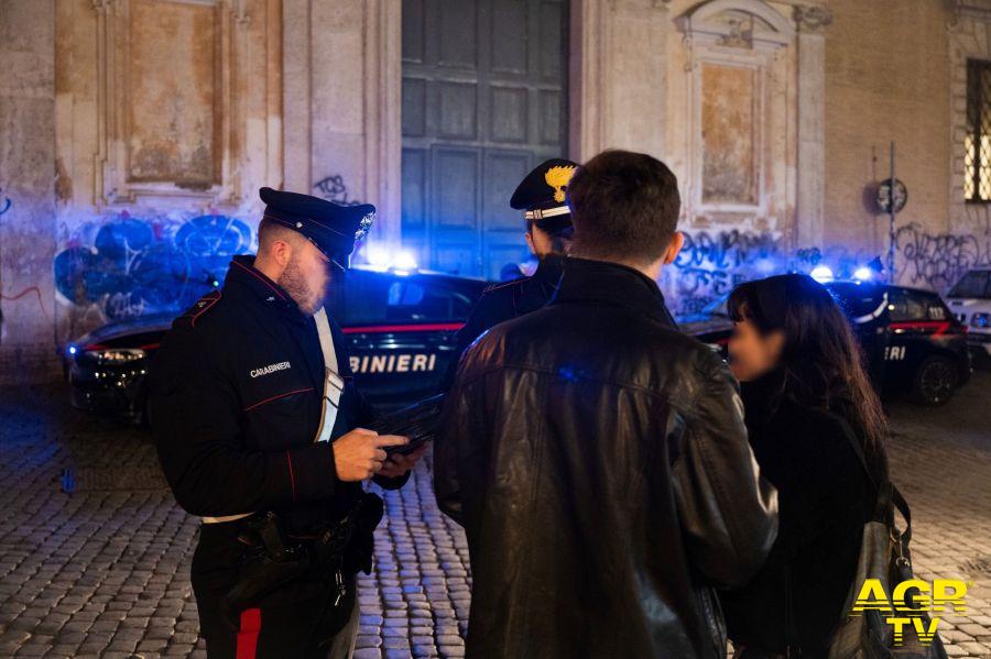 Carabinieri i controlli in area Trastevere
