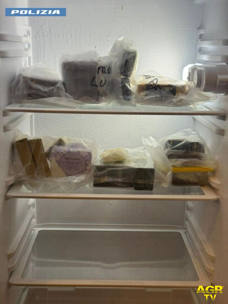 Polizia droga sequestata in frigo Polizia droga sequestata in frigo
