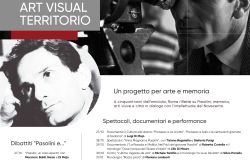 Pasolini Art Visual Territorio”, promosso da Roma Capitale – Assessorato alla Cultura - Locandina da Comunicato Stampa