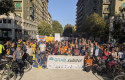 Roma, tutti in bici, grande successo della manifestazione per la mobilità sostenibile in Via Guido Reni