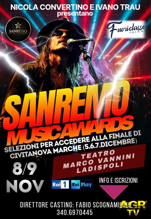 Ladispoli locandina evento semifinale Sanremo Music Awards