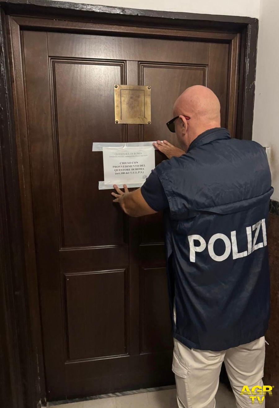 Polizia la chiusura per dieci giorni dei locali Polizia la chiusura per dieci giorni dei locali