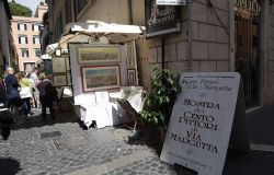 124° edizione 100 pittori via Margutta, tema: Gigi Proietti ed i suoi colori di Roma