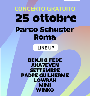 Vitae Fest Roma 2025, 25 ottobre  al parco Shuster, musica ed arte