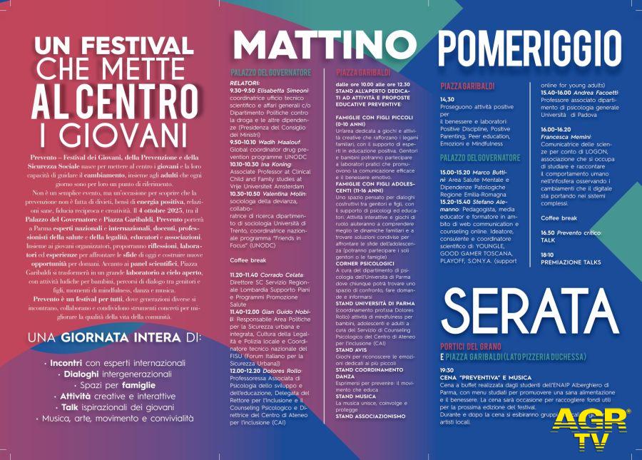 PARMA RISCOPRE LA PREVENZIONE COME CULTURA CIVICA. IL SUCCESSO DEL FESTIVAL PREVENTO 2025 PARMA RISCOPRE LA PREVENZIONE COME CULTURA CIVICA. IL SUCCESSO DEL FESTIVAL PREVENTO 2025