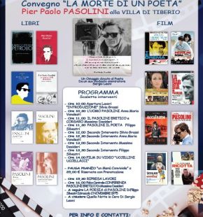 Ostia Idroscalo, memorial per i 50 anni dalla morte di Pasolini alla Villa di Tiberio Ostia Idroscalo, memorial per i 50 anni dalla morte di Pasolini alla Villa di Tiberio