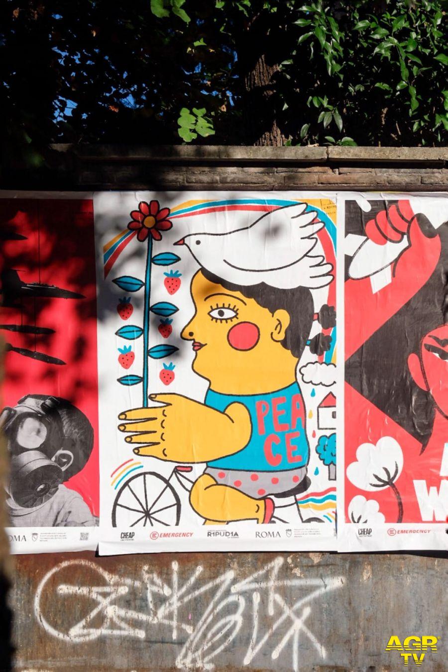 AFFISSIONE CONTRO LA GUERRA - CHEAP × EMERGENCY, Roma, Foto di Renato Ferrantini AFFISSIONE CONTRO LA GUERRA - CHEAP × EMERGENCY, Roma, Foto di Renato Ferrantini