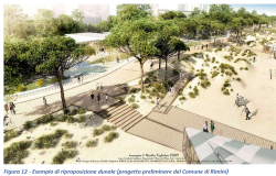 Parco del mare riproposizione dunale utilizzata a Rimini