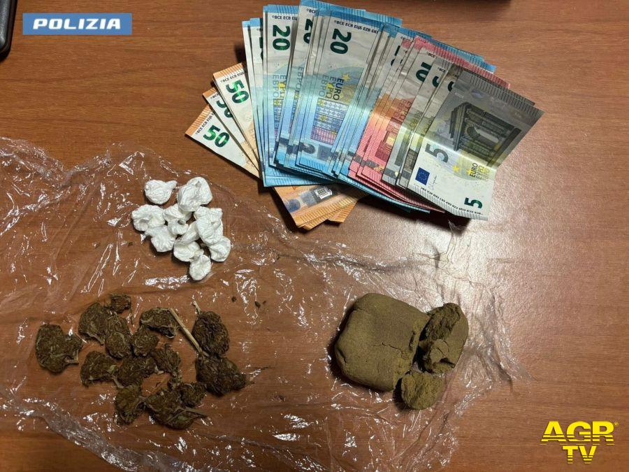 Polizia soldi e droga sequestrati