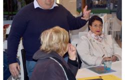 presentazione ostia tra rovine ed onde l'assessore Morelli ed il direttore didattico Caccioppo