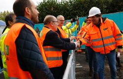 Verdone Sindaco per un giorno cantiere Tragliatella