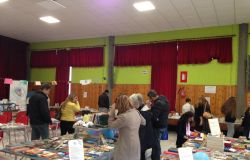 Esposizione di libri nel teatrto Parrocchiale