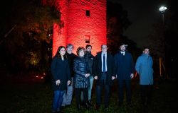 Inaugurazione parco Tor Marancia nuova illuminazione  Gualtieri dinanzi alla Torre di San Tommaso