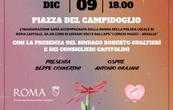 Roma, per Natale arriva l'Albero della Pace in piazza del Campidoglio