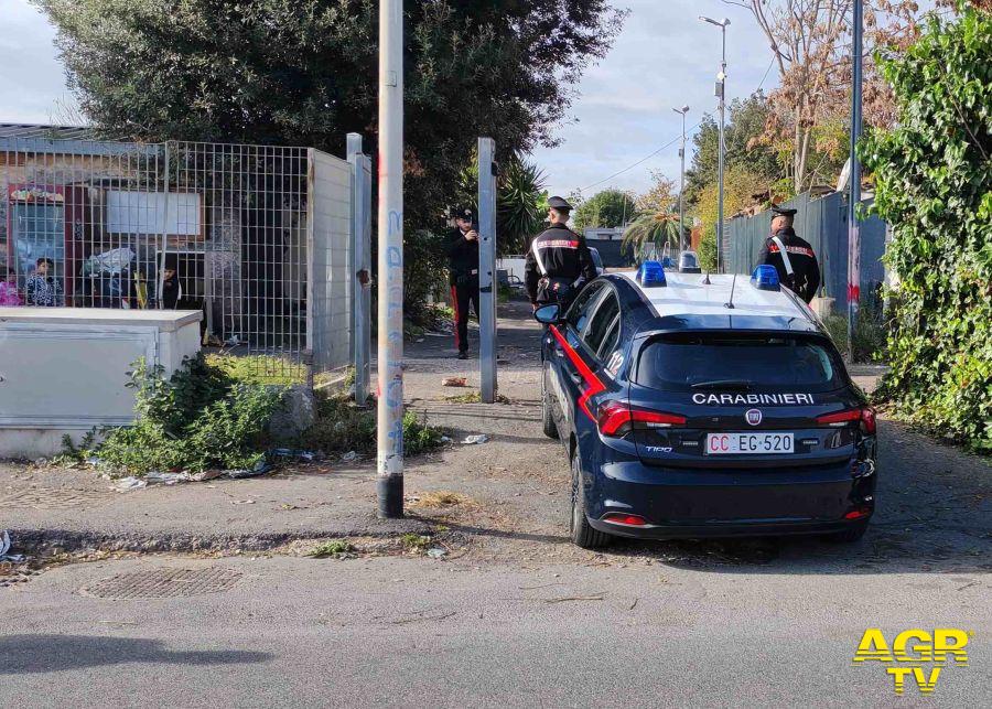 Carabinieri Casilina controlli campo nomadi via Gordiani