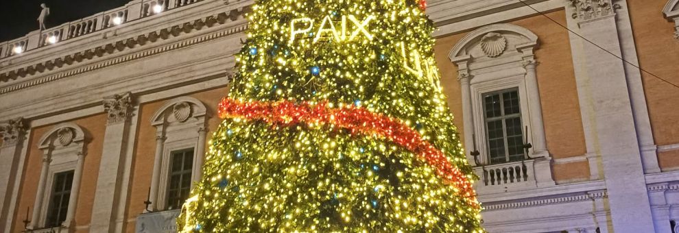 (AGR) Roma, acceso l'Albero della Pace in Campidoglio (AGR) Roma, acceso l'Albero della Pace in Campidoglio