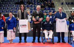 Karate Jesolo saluto finale partecipanti foto da comunicato stampa