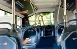 Bus aeroporto interno foto archivio AGR