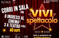 (AGR) Vivi Spettacolo, dal 29 dicembre 6 ingressi al cinema e 3 a teatro al costo di 40 euro
