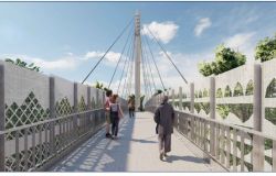 Dragona, la passerella pedonale per raggungere Acilia sud