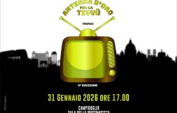 Premio Antenna d’Oro per la Tivvù: sabato 31 gennaio il primo grande evento del 2026