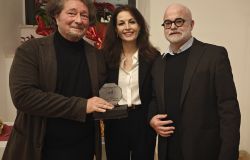 Premio Autori 2025 da sinistra Umberto Marino, Eleonora Ivone e Alessandro Occhipinti Trigona