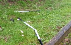 Polizia spranghe atte ad offendere lanciate dai tifosi