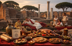 Il Rotary racconta Ostia Antica: “A tavola con la storia”, il banchetto di Trimalcione tra Apicio e archeologia