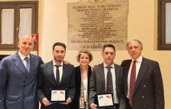Il Questore di Roma Roberto Massucci con i premiati