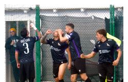 Ostia Mare esultanza dopo il gol