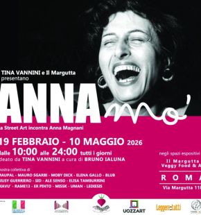 ANNAmo'.... la street art incontra Anna Magnani in via Margutta a 70 anni dalla sua consacrazione mondiale ANNAmo'.... la street art incontra Anna Magnani in via Margutta a 70 anni dalla sua consacrazione mondiale