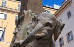 Roma, danneggiato l'Elefantino della Minerva, distaccato un pezzo della zanna sinistra già interessato da un restauro