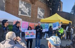 Roma via Fori Imperiali manifestazione per mobilità sostenibile