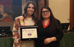 la presidente del Biagiotti Group Lavinia Biagiotti Cignacon con la Senatrice Cinzia Pellegrino - Foto da comunicato stampa