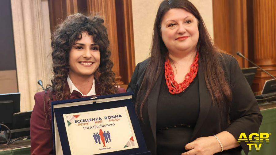 Erica Occhionero con la Senatrice Cinzia Pellegrino - Foto da comunicato stampa
