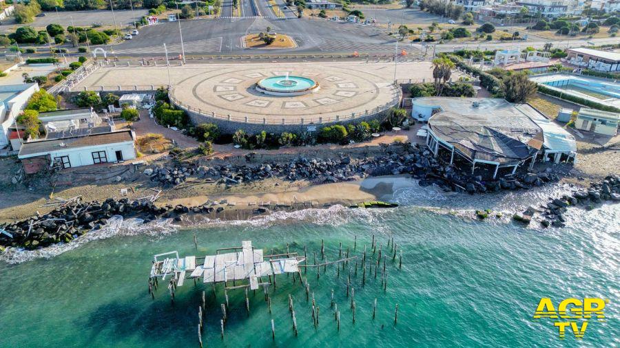Foto Erosione Stabilimento di Ostia - Vista Rotonda - Foto AGR ©F.Galeota