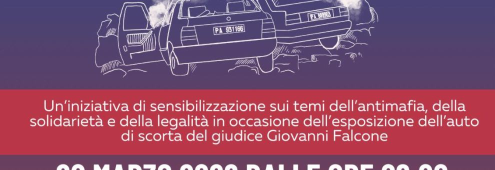 Dal sangue versato...al Sangue donato, in memoria dei martiri della Quarto Savona 15, l'auto della scorta di Falcone