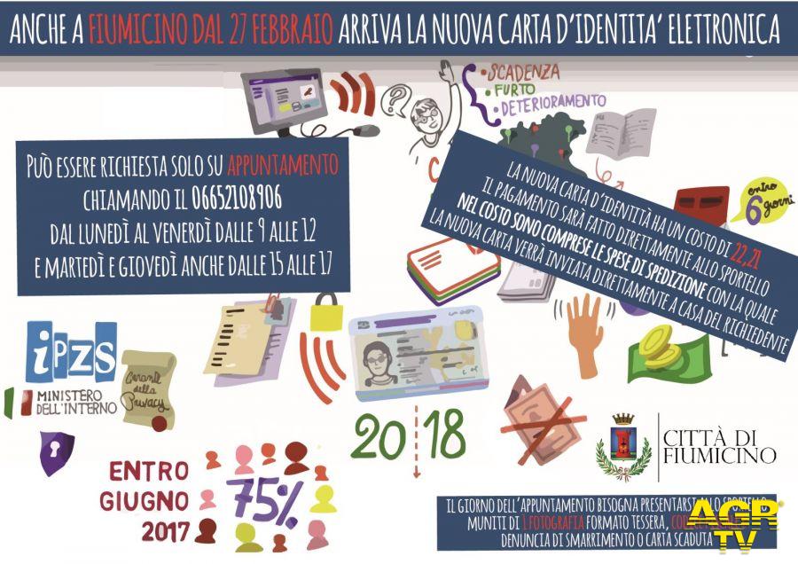 Fiumicino, Carte d'identità elettroniche, al via il 27 febbraio Fiumicino, Carte d'identità elettroniche, al via il 27 febbraio