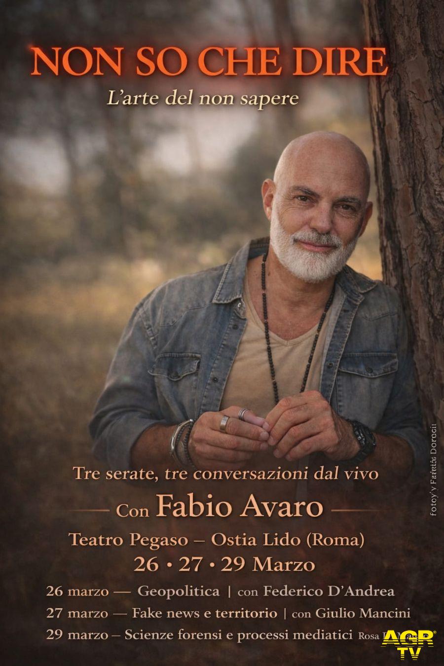 Non so che dire fate voi locandina spettacolo Fabio Avaro da comunicato stampa Non so che dire fate voi locandina spettacolo Fabio Avaro da comunicato stampa