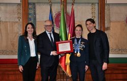 Roma, premiata in Campidoglio la campionessa olimpica Francesca Lollobrigida