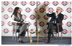 Gualtieri a Cineland intervistato da Giorgia Perla ph credit Pino Rampolla