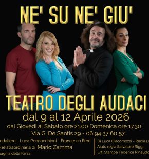 Nè Su Nè Giù lo spettacolo in un ascensore....70 minuti tra brividi e risate, dal 9 al 12 aprile teatro degli Audaci