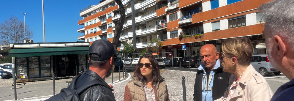 Ostia, via Isole Capoverde, il Black point, sopralluogo di FdI, disagi per il traffico