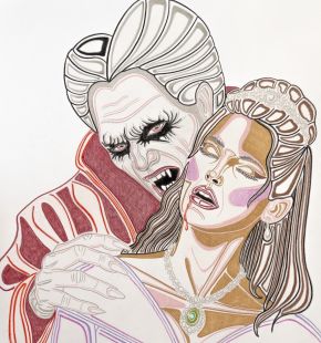 Roma, alla galleria Anastasi, la mostra personale Dracula e Mina di Natascia De Sanctis