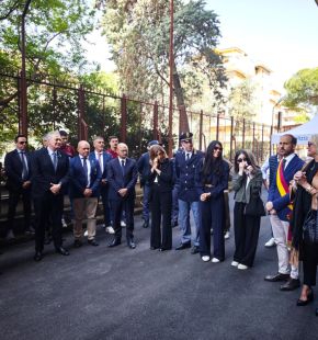 Roma Primavalle, intitolata ad Amar Kudin, agente di polizia e stella delle Fiamme Oro, la sala d'attesa del Commissariato