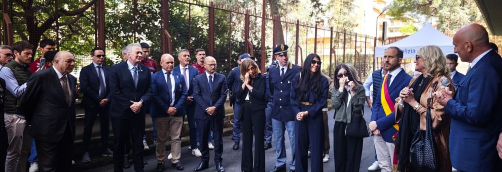 Roma Primavalle, intitolata ad Amar Kudin, agente di polizia e stella delle Fiamme Oro, la sala d'attesa del Commissariato