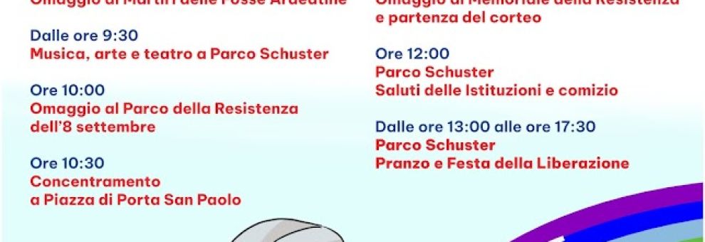 Roma, celebrato il 25 aprile, la Festa della Liberazione.... di tutti