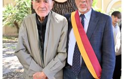 Sami Modiano con il presidente del X Municipio Mario Falconi ph credit Pino Rampolla