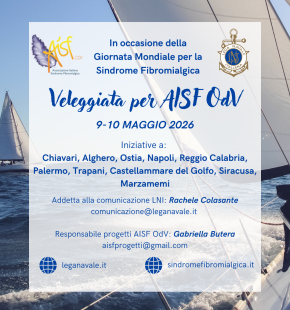 Vela, in barca con la Lega Navale per accendere i riflettori sulla fibromialgia