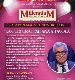 Ostia, al Manfredi per Millenium il prof. Fatigati racconta: La cultura italiana a tavola